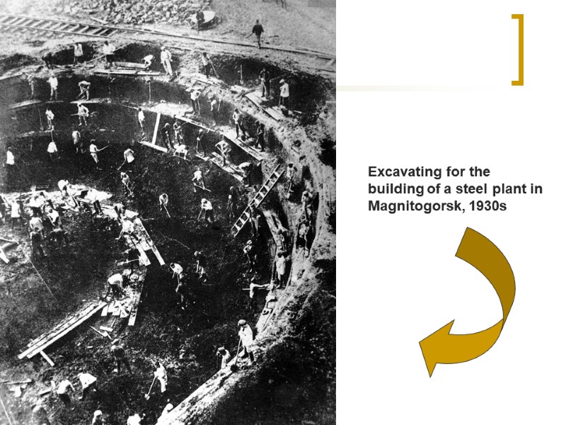 Excavating for the  building of a steel plant in Magnitogorsk, 1930s